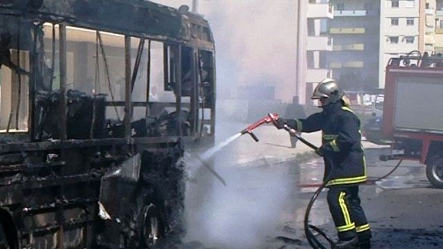 Πυρκαγιά σε λεωφορείο εν κινήσει στη λεωφόρο Μεσογείων