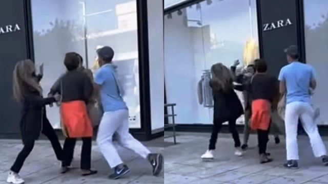 ''Ξεμαλλιάστηκαν'' έξω από τα ZARA στην Γλυφάδα (VIDEO)