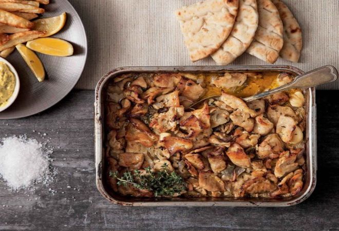 H συνταγή της ημέρας: ''Χοιρινό ψιλοκομμένο στον φούρνο με κρεμμύδια και μουστάρδα''