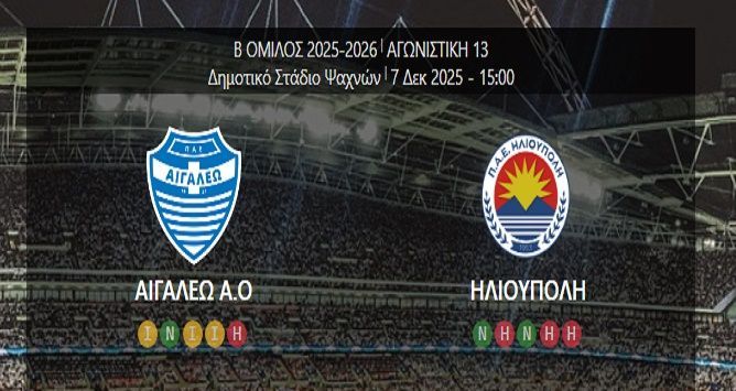 Ήττα για την ΗΛΙΟΥΠΟΛΗ (13η αγωνιστική Super League 2)