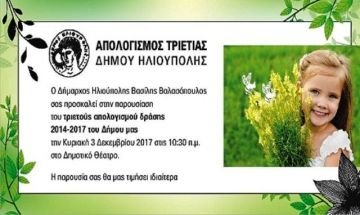 ΑΠΟΛΟΓΙΣΜΟΣ ΤΡΙΕΤΙΑΣ ΔΗΜΟΥ ΗΛΙΟΥΠΟΛΗΣ