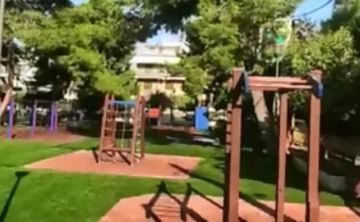 Εγκαίνια ανακαινισμένης παιδικής χαράς, στην Πλατεία Βεάκη.