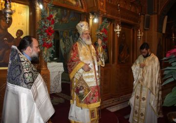 Ο Μητροπολίτης Βρεσθένης Θεόκλητος στην Αγία Μαρίνα για τις Μεγάλες Ώρες