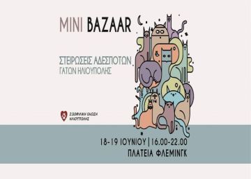 MINI BAZAAR ΣΤΕΙΡΩΣΕΙΣ ΑΔΕΣΠΟΤΩΝ ΓΑΤΩΝ ΑΠΟ ΤΗΝ ZΩΟΦΙΛΙΚΗ ΕΝΩΣΗ ΗΛΙΟΥΠΟΛΗΣ
