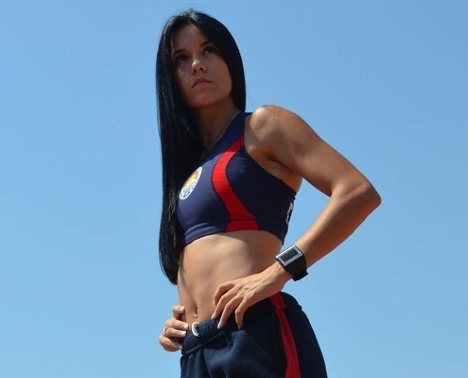 Η Ραφαέλα Σπανουδάκη στον Τελικό των 100 μ, στους 18ους Μεσογειακούς Αγώνες.