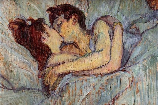 Η ιστορία πίσω από τον πίνακα ''Στο κρεβάτι, Φιλί'' του Λωτρέκ