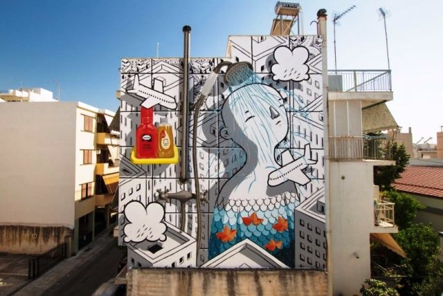 Ολοκληρώθηκε η τοιχογραφία του φημισμένου καλλιτέχνη Millo στον Βύρωνα, προς τιμή του Ίταλο Καλβίνο