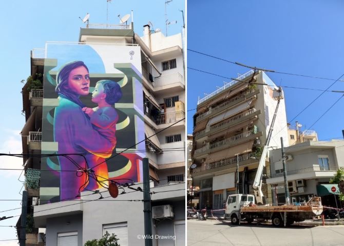 Νέα τοιχογραφία στο Βύρωνα για την προσφυγιά και την ειρήνη, ενόψει του 2ου Street Art Festival 28 και 29 Μαΐου