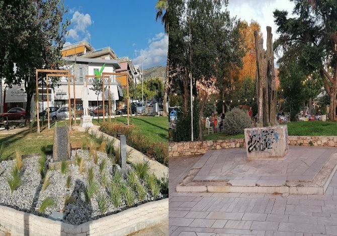 Αργυρούπολη: Δυο πλατείες, δυο εικόνες εκ διαμέτρου αντίθετες, στη λεωφ. Κύπρου.