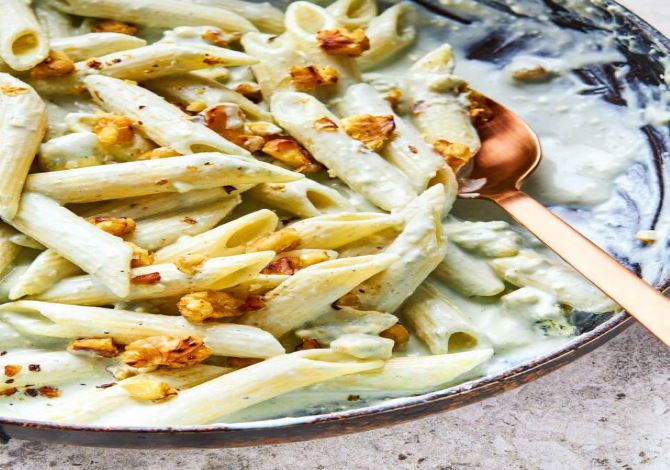 Η συνταγή της ημέρας: ''Πένες με γκοργκοντζόλα, καρύδια και Mοscato d'Asti''
